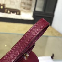 Replica Hermes Burgundy Constance Mini 18 Gold Hardware Bag