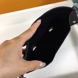 Replica Louis Vuitton Black Embossed Monogram Gray Snap Victorine Wallet