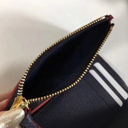 Replica Louis Vuitton Black Embossed Monogram Red Trim Victorine Wallet