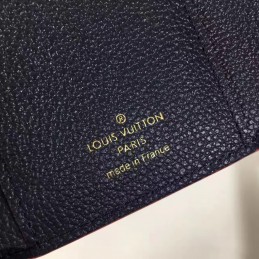 Replica Louis Vuitton Black Embossed Monogram Red Trim Victorine Wallet