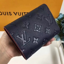 Replica Louis Vuitton Black Embossed Monogram Red Trim Victorine Wallet