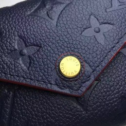 Replica Louis Vuitton Black Embossed Monogram Red Trim Victorine Wallet