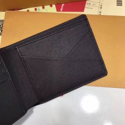 Replica Louis Vuitton Black Monogram Eclipse Gray Stripe Multiple Wallet
