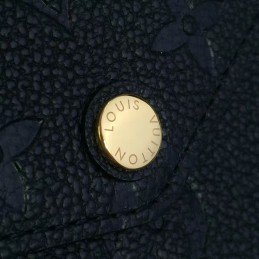 Replica Louis Vuitton Black Embossed Monogram Chain Felicie Pochette
