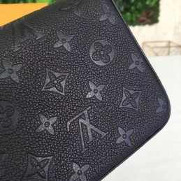 Replica Louis Vuitton Black Embossed Monogram Chain Felicie Pochette