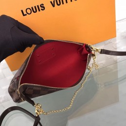 Replica Louis Vuitton Brown Monogram Red Interior Eva Clutch