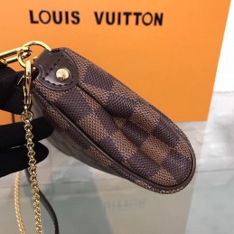 Replica Louis Vuitton Brown Monogram Red Interior Eva Clutch