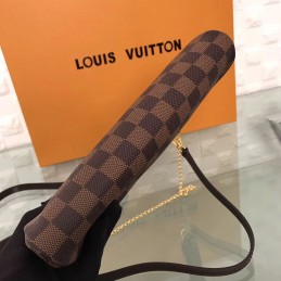 Replica Louis Vuitton Brown Monogram Red Interior Eva Clutch