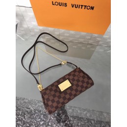 Replica Louis Vuitton Brown Monogram Red Interior Eva Clutch