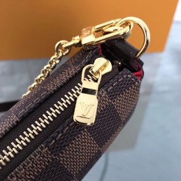 Replica Louis Vuitton Brown Monogram Red Interior Eva Clutch