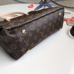 Replica Louis Vuitton Brown Monogram Pale Pink Interior Pallas MM