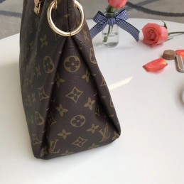 Replica Louis Vuitton Brown Monogram Pale Pink Interior Pallas MM