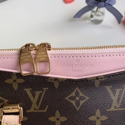 Replica Louis Vuitton Brown Monogram Pale Pink Interior Pallas MM