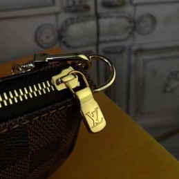 Replica Louis Vuitton Brown Damier Ebene Chain Mini Pochette