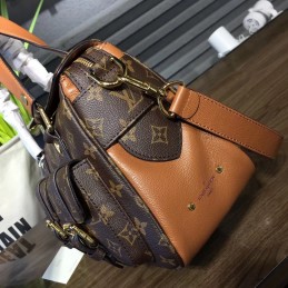 Replica Louis Vuitton Brown Monogram Tan Interior Manhattan PM