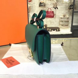 Replica Hermes Green Constance Mini 18 Gold Hardware Bag