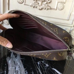 Replica Louis Vuitton Brown Monogram Kasai Clutch