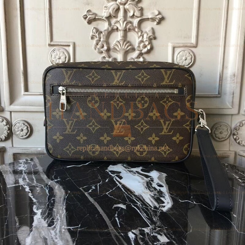 Replica Louis Vuitton Brown Monogram Kasai Clutch