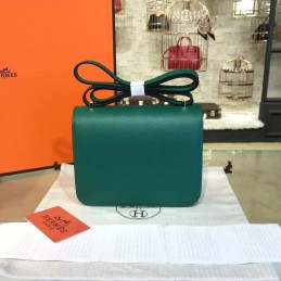 Replica Hermes Green Constance Mini 18 Gold Hardware Bag