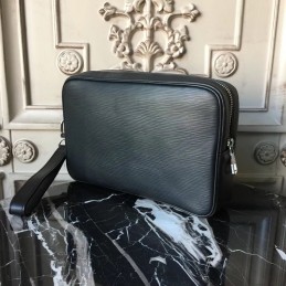 Replica Louis Vuitton Black Epi Leather Kasai Clutch