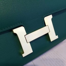 Replica Hermes Green Constance Mini 18 Gold Hardware Bag