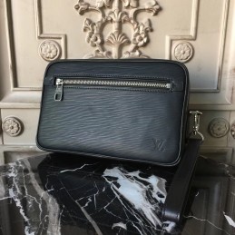 Replica Louis Vuitton Black Epi Leather Kasai Clutch