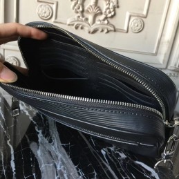 Replica Louis Vuitton Black Epi Leather Kasai Clutch