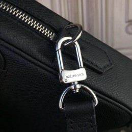 Replica Louis Vuitton Black Taiga Leather Kasai Clutch