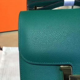 Replica Hermes Green Constance Mini 18 Gold Hardware Bag