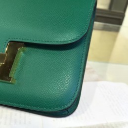 Replica Hermes Green Constance Mini 18 Gold Hardware Bag