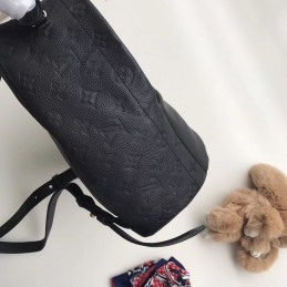 Replica Louis Vuitton Black Embossed Monogram Sorbonne Backpack