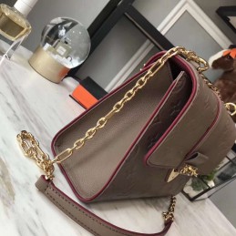 Replica Louis Vuitton Taupe Embossed Monogram Chain Louise GM
