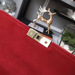 Replica Louis Vuitton Red Embossed Monogram Chain Louise GM