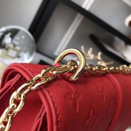 Replica Louis Vuitton Red Embossed Monogram Chain Louise GM