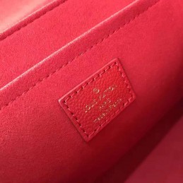 Replica Louis Vuitton Red Embossed Monogram Chain Louise GM