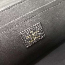 Replica Louis Vuitton Black Embossed Monogram Chain Louise GM
