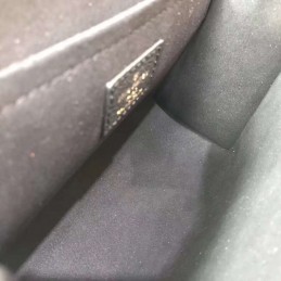 Replica Louis Vuitton Black Embossed Monogram Chain Louise GM