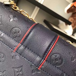 Replica Louis Vuitton Bright Red Textured Chain Louise GM