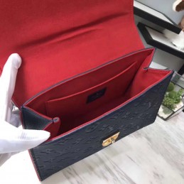 Replica Louis Vuitton Bright Red Textured Chain Louise GM