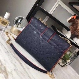 Replica Louis Vuitton Bright Red Textured Chain Louise GM