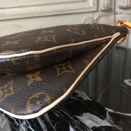 Replica Louis Vuitton Brown Monogram Beige Trim Lorette Bag