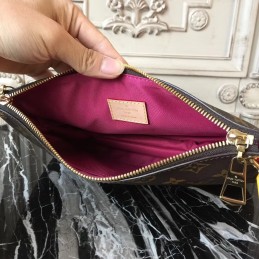 Replica Louis Vuitton Brown Monogram Beige Trim Lorette Bag