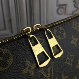 Replica Louis Vuitton Brown Monogram Beige Trim Lorette Bag