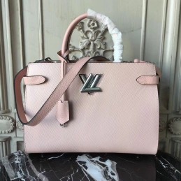 Replica Louis Vuitton Taupe Textured Twist Tote