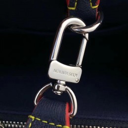 Replica Louis Vuitton Navy Blue Red Trim Twist Tote