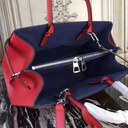 Replica Louis Vuitton Bright Red Textured Twist Tote