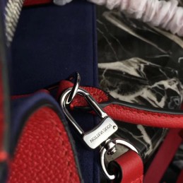 Replica Louis Vuitton Bright Red Textured Twist Tote