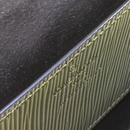 Replica Louis Vuitton Olive Green Textured Twist MM