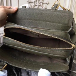 Replica Louis Vuitton Olive Green Embossed Monogram Vosges MM