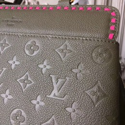 Replica Louis Vuitton Olive Green Embossed Monogram Vosges MM
